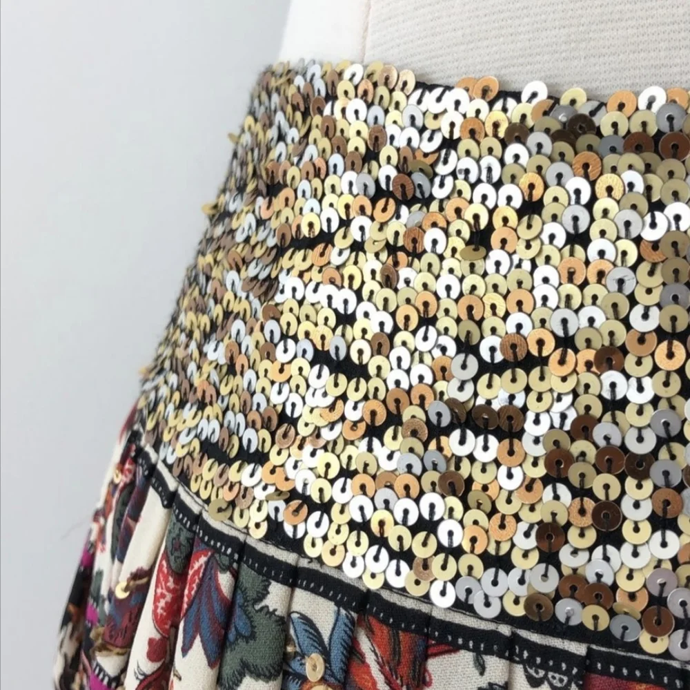 Sequin Silk Boho Skirt - DVF Diane Von Furstenberg